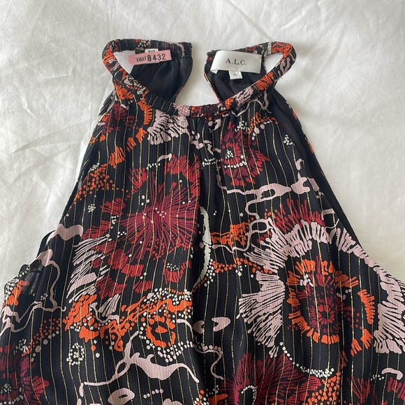 ALC Halterneck Maxi Patterned Dress, Size 00 - Picture 3 of 5